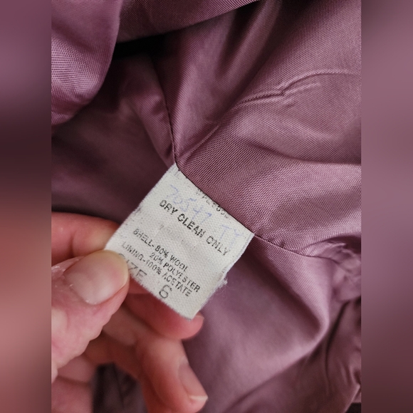 Beautiful Jack Winter purple Blazer Vintage Jacket Size Small 6 vtg Wool blend - Picture 8 of 10